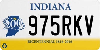 IN license plate 975RKV