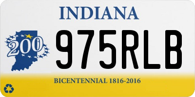 IN license plate 975RLB