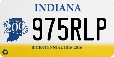IN license plate 975RLP