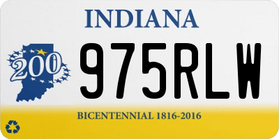 IN license plate 975RLW