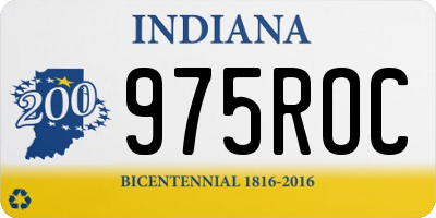 IN license plate 975ROC