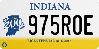 IN license plate 975ROE