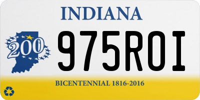 IN license plate 975ROI