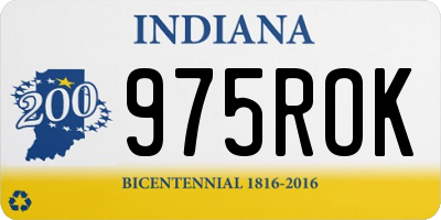 IN license plate 975ROK