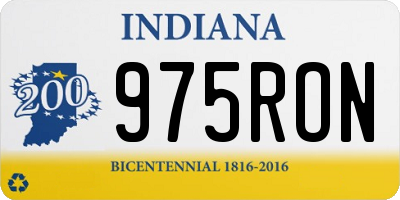 IN license plate 975RON