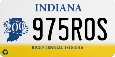 IN license plate 975ROS