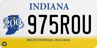 IN license plate 975ROU
