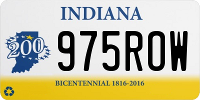 IN license plate 975ROW