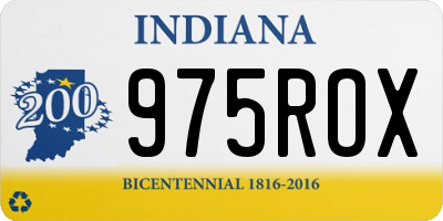 IN license plate 975ROX