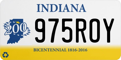 IN license plate 975ROY