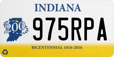 IN license plate 975RPA