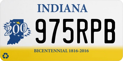 IN license plate 975RPB