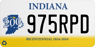 IN license plate 975RPD