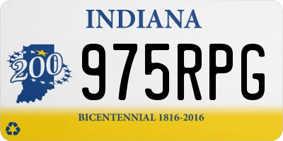 IN license plate 975RPG