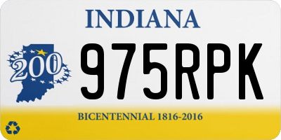 IN license plate 975RPK