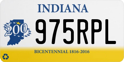 IN license plate 975RPL