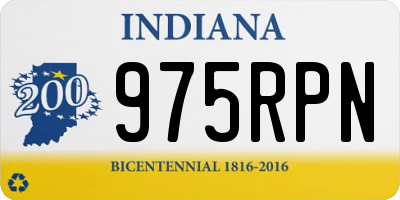 IN license plate 975RPN