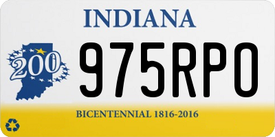 IN license plate 975RPO