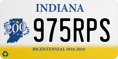 IN license plate 975RPS