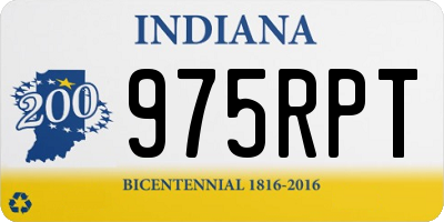 IN license plate 975RPT