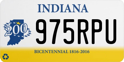 IN license plate 975RPU