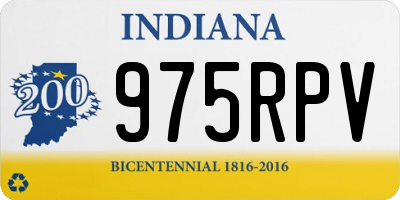 IN license plate 975RPV