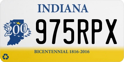 IN license plate 975RPX