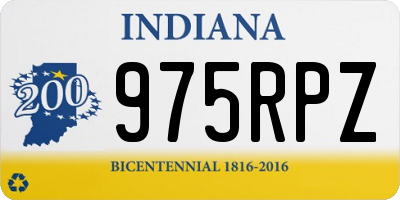 IN license plate 975RPZ