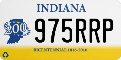 IN license plate 975RRP