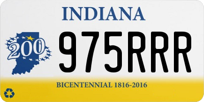 IN license plate 975RRR