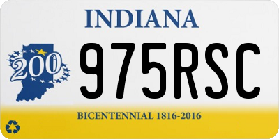 IN license plate 975RSC