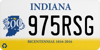 IN license plate 975RSG