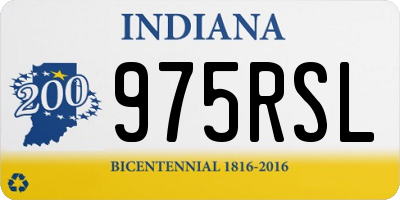 IN license plate 975RSL