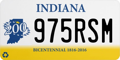 IN license plate 975RSM