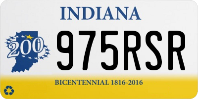 IN license plate 975RSR