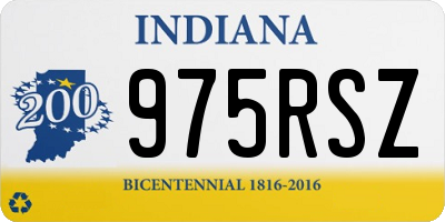 IN license plate 975RSZ