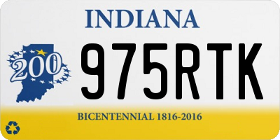 IN license plate 975RTK