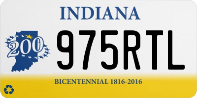 IN license plate 975RTL