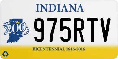 IN license plate 975RTV