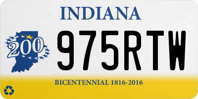 IN license plate 975RTW