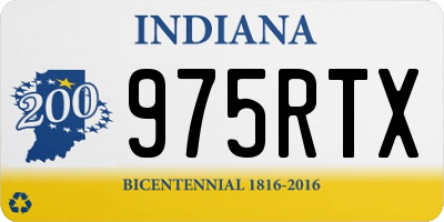 IN license plate 975RTX