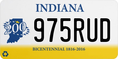 IN license plate 975RUD