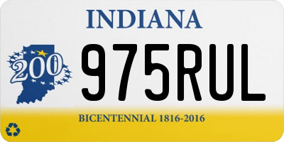 IN license plate 975RUL