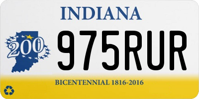 IN license plate 975RUR