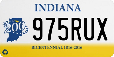 IN license plate 975RUX