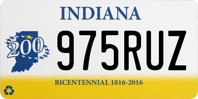 IN license plate 975RUZ