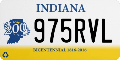 IN license plate 975RVL