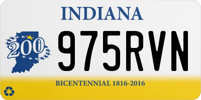 IN license plate 975RVN