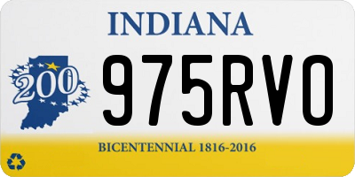 IN license plate 975RVO