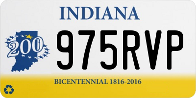 IN license plate 975RVP